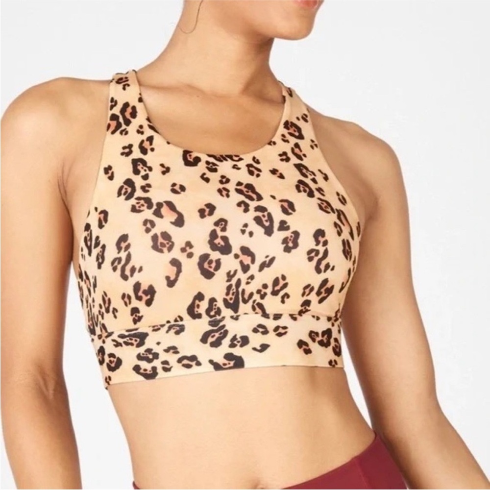 Fabletics Leopard Print Sports Bra Size Medium